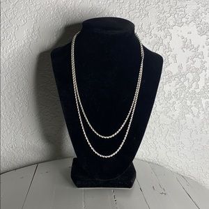 Sterling silver rope chain